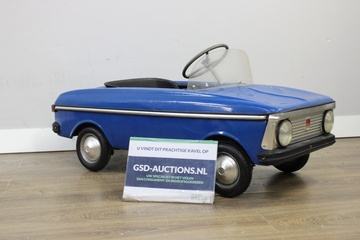 Afbeelding van Antiek Blauw Metalen Trapauto