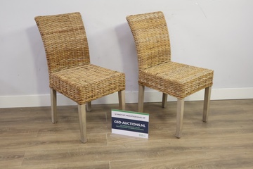 Afbeelding van Set van 2 Rotan Stoelen'