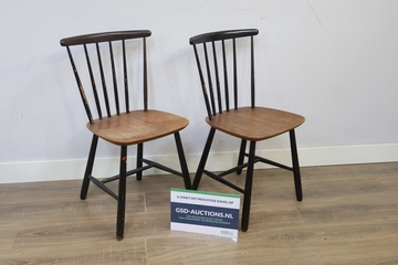Afbeelding van Vintage Scandinavische Spijlenstoelen - Ilmari Tapiovaara