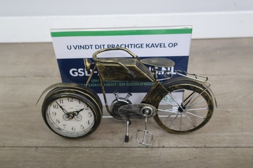 Afbeelding van Metalen fiets tafelklok