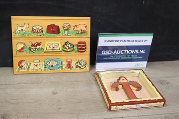 Afbeelding van Houten puzzel en een deurletter T''