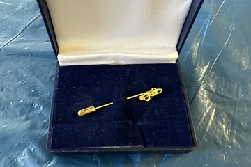 Afbeelding van Dasspeld – Goudkleurig – Muzieknoot – In doosje        Produ