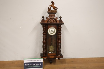 Afbeelding van Antiek Notenhouten Regulateur-Wandklok