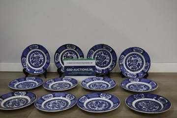 Afbeelding van Set van 12 Vintage Tecla Sierborden van P.Regout & Co