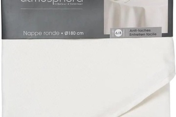 Afbeelding van Atmosphera Tafelkleed rond - ivoor wit - Dia 180 cm