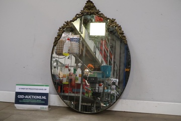 Afbeelding van Vintage ovale wandspiegel
