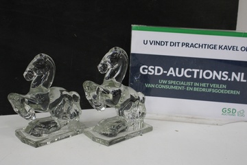 Afbeelding van Vintage glazen paarden-Figuren