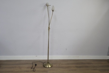 Afbeelding van Staande dubbele lamp met glazen kapjes