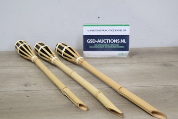 Afbeelding van 3 Bamboe Tuinfakkels''