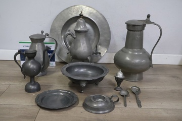 Afbeelding van Set van 11 Stuks Antiek Tin