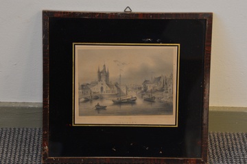 Afbeelding van Ingelijste oude prent van Zierikzee.