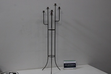 Afbeelding van 5-Armige Zwart Metalen Staande Kandelaar