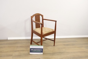 Afbeelding van Art Deco Houten Armstoel