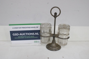 Afbeelding van Art Deco Kristallen Olie- & Azijnstel