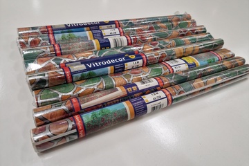 Afbeelding van 8 rollen alkor zelfklevende raamfolie mosaik 