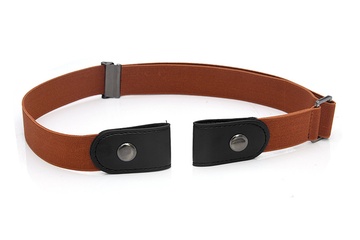 Afbeelding van Riem zonder gesp oranjebruin - elastisch