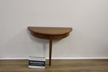Afbeelding van Vintage Halfronde Houten Consoletafel