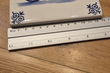 Afbeelding van Keramische onderzetter / wandtegel – Delfts blauw fiets