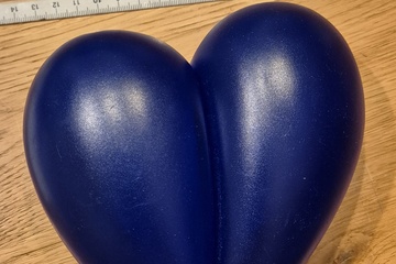 Afbeelding van Plastic doosje  paars hart