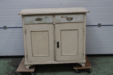 Afbeelding van Brocante Houten 2-Deurs Commode