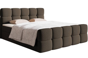 Afbeelding van Chloe boxspring bouclé met opbergruimte 180 x 200cm - bruin
