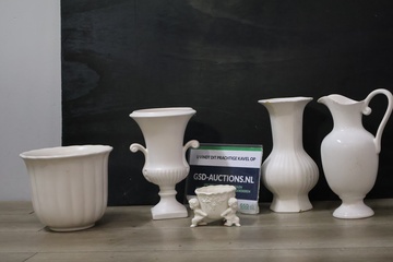 Afbeelding van Witte Keramische vazen en potten 5 stuks van Flora Holland''