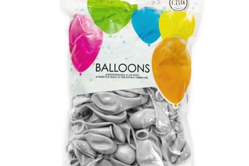 Afbeelding van Ballonnen - 100 stuks - metallic zilver - ø12,7 cm