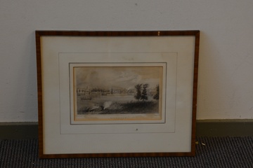 Afbeelding van Ingelijste antieke gravure: Oud Rotterdam.