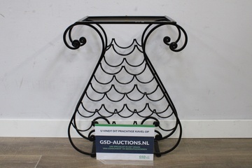 Afbeelding van Zwart Metalen Wijnrek voor 15-Flessen