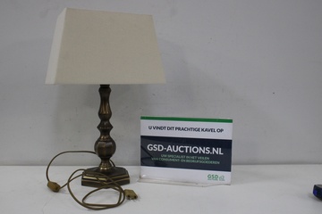 Afbeelding van Klassieke Vintage Tafellamp met Messing Voet'