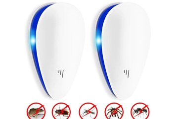 Afbeelding van Ultrasone ongedierte bestrijders set van 2 stuks wit