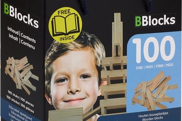 Afbeelding van BBlocks bouwplankjes blank, 100 stuks