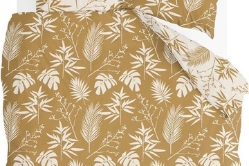 Afbeelding van Dekbed overtrek Golden Flowers 200x220cm +2x kussensloop