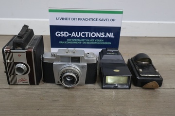 Afbeelding van Vintage camera's met losse flitsers