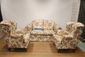 Afbeelding van Florale 3-Delige Woonkamerset (1 Bank & 2 Fauteuils)''