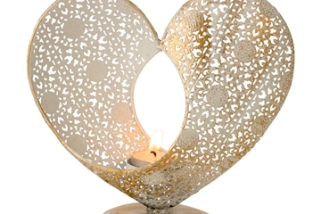 Afbeelding van Metalen hart voor waxinelichtje h=19.5cm