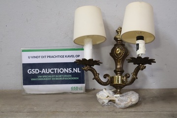 Afbeelding van Vintage 2-Koppige Metalen Wandlamp'