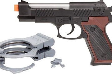 Afbeelding van Politie Pistool Licht en Geluid met Handboeien