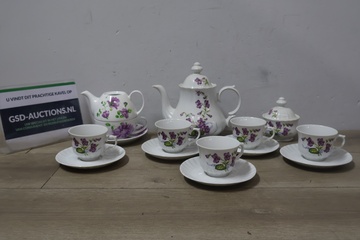 Afbeelding van 14-Delig Porseleinen Theeservies van Wunsiedel Bavaria''