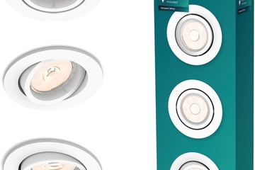 Afbeelding van Philips Enneper inbouwspot - 3-lichts - wit - rond