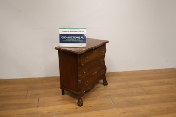 Afbeelding van Antiek Barokstijl Buikkastje met 3-Lades'