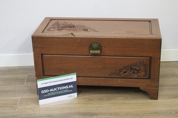 Afbeelding van Vintage Chinese Kamferhouten Dekenkist