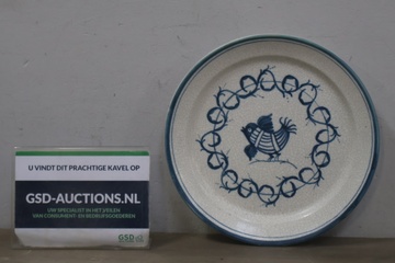 Afbeelding van Vintage Blauw/Wit Decoratief Portugees Bord''