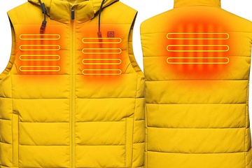 Afbeelding van Elektrisch bodywarmer, L kleur Oker. Incl. SMART powerbank