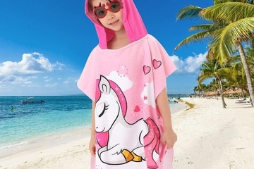 Afbeelding van 5xKinder poncho-handoek met kap