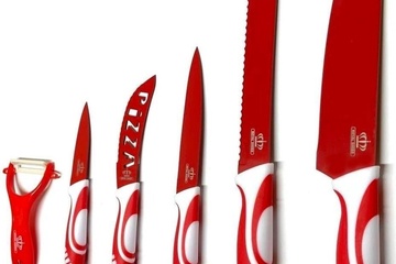 Afbeelding van 2x Royal Swiss - Messenset - 6-delige - Rood