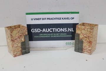 Afbeelding van Set van 2 Marmeren Plantenpotjes