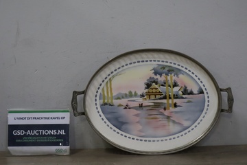 Afbeelding van Jugendstil - Ovaal Porseleinen Serveerschaal