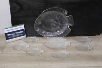 Afbeelding van Glazen vis schalen 8 stuks