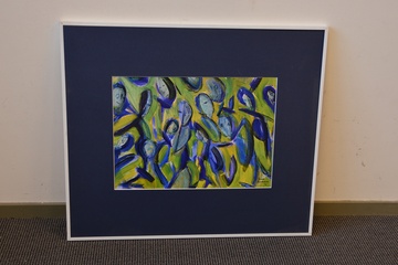 Afbeelding van Alkydschilderij van Jeanne Beenackers: 'Bloemen'